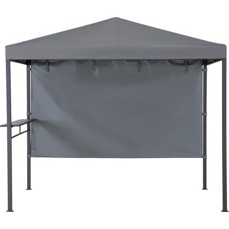 Gazebo per jacuzzi in tessuto KABRU - 220cm x 280cm, grigio