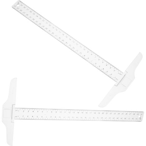 Équerre en T plastique légère et précise avec double graduation (1/5)