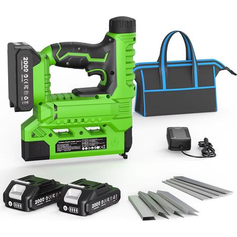 Cloueuse-agrafeuse sans fil calibre 18 – outil électrique pour menuiserie et ameublement, 2 batteries incluses, Makita 18V
