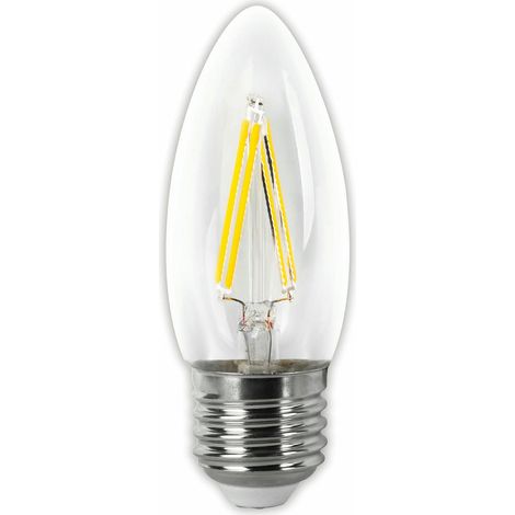 Bombilla LED Filamento Vela Clara E27 4W Cálida Matel (1/4)