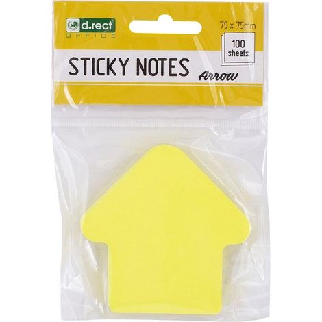 Notas adhesivas con forma de flecha recta