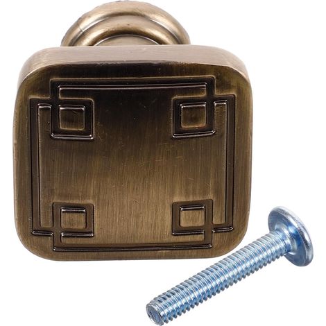 Poignée de Meuble en Métal Alliage de Zinc, Finition Bronze Mat, Bouton de Tiroir Compact 1 Trou, Poignées de Remplacement pour Meubles, Boutons Porte la Cuisine Adaptés (1/5)