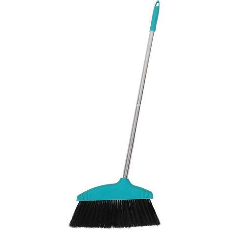 Balais poubelle en plastique, balai de nettoyage des ordures avec manche en métal, balais de nettoyage des ordures pour la maison, la cuisine, le bureau, l'intérieur et l'extérieur, vert (1/5)