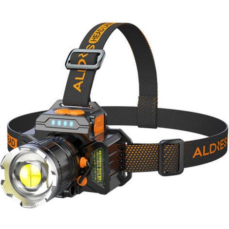 Lampe Frontale Rechargeable, 3600mAh Torche Frontale LED, Détection de Mouvement, 4 Mode Lampe Torche Étanche Zoom Réglable pour Camping, Escalade, Pêche, Randonnée,Promenade de Chien,Travail