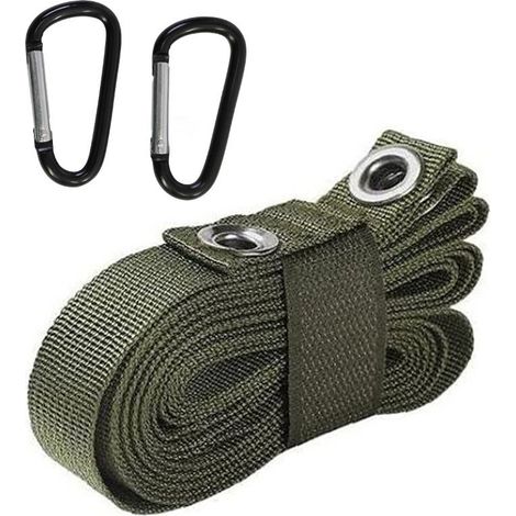 Sangle d'extension pour auvent de tente avec boucles réglables, verte (1/5)