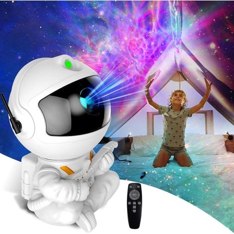 Proiettore di stelle con luci notturne, proiettore di galassie con nebulosa e astronauta con telecomando e testa girevole a 360°, regali di Natale (1/5)