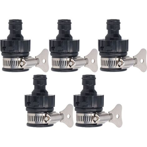 5 Pièces Connecteur Universel Robinet Adaptateur Jardin Cuisine Flexible 14‑24mm (1/5)