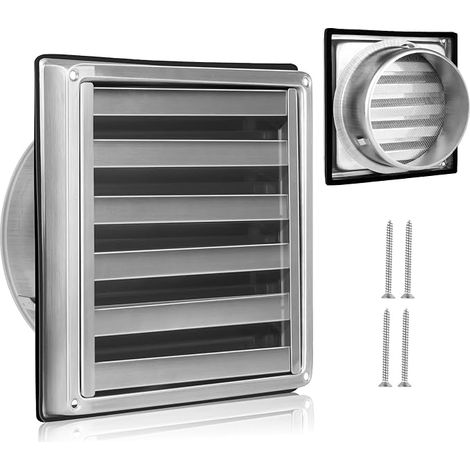 150mm Air Vent Grille 304 Stainless Steel Outdoor Outlet Grille 150mm Air Vent Check Valve with Mosquito Net Fixed Grille (1/5)