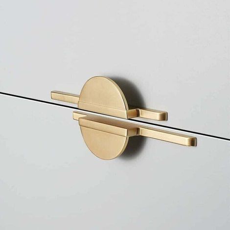 2 Pièces Poignée Meuble - Entraxe 64 mm - Longueur 190 mm - Hauteur 22 mm - Pour Armoires Cuisine Tiroirs Placards (1/4)