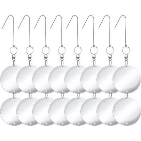 8pcs Bird Repellent Discs Stainless Steel Double Sided Reflective CD Bird Repellents Pigeons Seagulls Swallows Sparrows Thrushes Starlings Blackbirds MUMU (1/3)