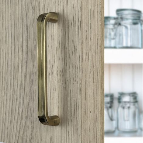 Ouvre&Déco – Poignée de meuble CAB, laiton antique entraxe 128 mm