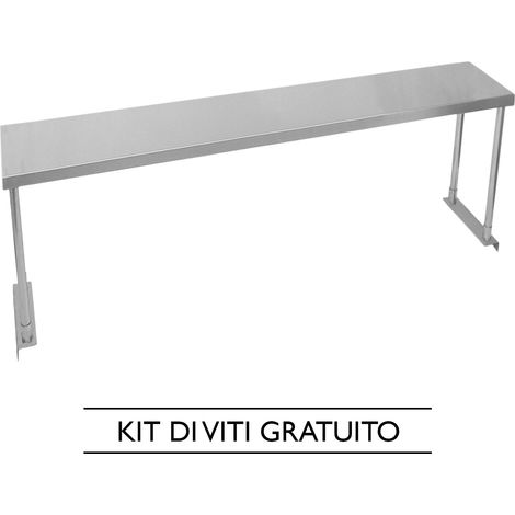 KuKoo Gastronomie Edelstahl Aufsatzbord Arbeitstisch Aufsatzboard Gastroküche