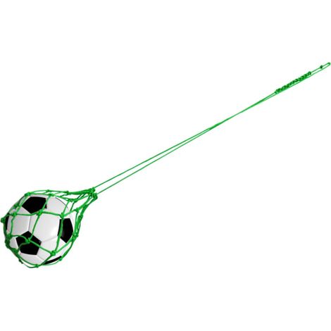 Filet d'entraînement de football pliable en nylon renforcé élastique vert, idéal pour la pratique des coups de pied. (1/2)