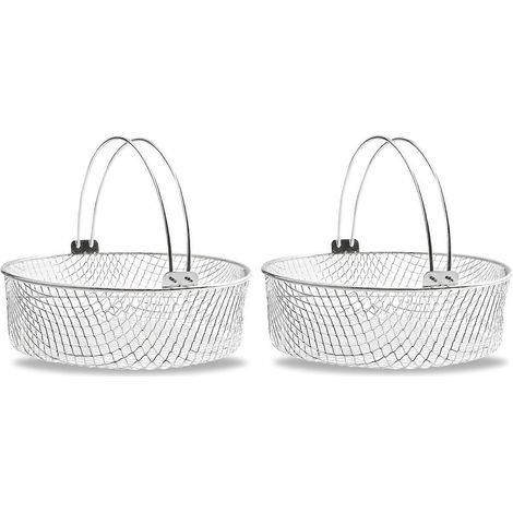 Heißluftfritteusen-Körbe, Dampfkorb, 304 Edelstahl-Netzkorb für Heißluftfritteuse, Zubehör für Heißluftfritteusen, 20 cm (8 Zoll) Korb. (1/5)
