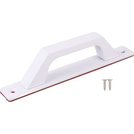 Poignées de porte en alliage d'aluminium, 2 pièces, adhésif antirouille pour tiroirs de placard coulissants de grange, blanc (1/5)