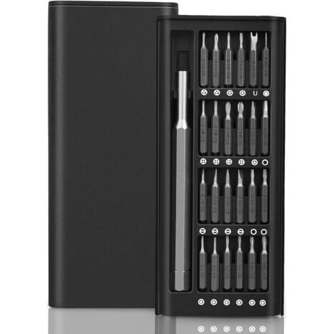 Juego de destornilladores magnéticos de precisión 24 en 1 con estuche, para la reparación de dispositivos electrónicos. (1/5)