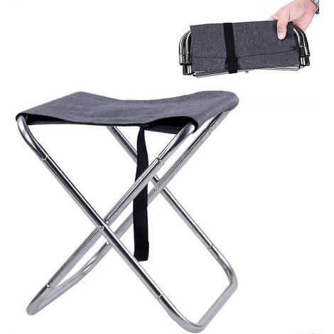 Mini tabouret de camping pliant, petit tabouret portable pour la randonnée, les barbecues et les pauses, siège de pêche léger pour adultes (1/5)