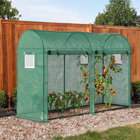 Serre de jardin en acier PE-plastique 300 x 100 x 200 cm (1/5)