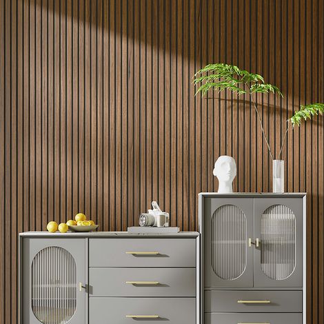 4-Pack MDF Wall Panels with PVC Veneer & PET Backing