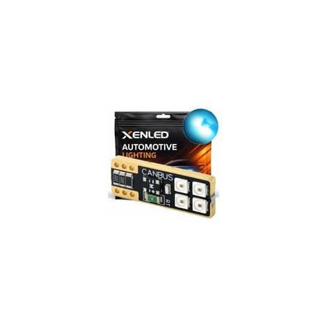 1 x AMPOULE W5W 4-LED BLEU GLACIAL Super Canbus 176Lms XENLED (1/5)