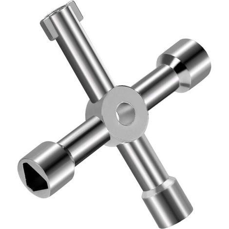 Clé multifonction 4 voies pour boîtier électrique, eau et gaz Medici (1/4)