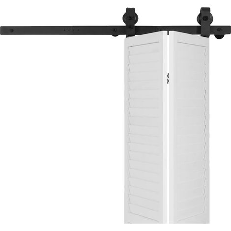 Kit de quincaillerie pour porte de grange coulissante, installation facile, fonctionnement fluide, 40inch (1/2)
