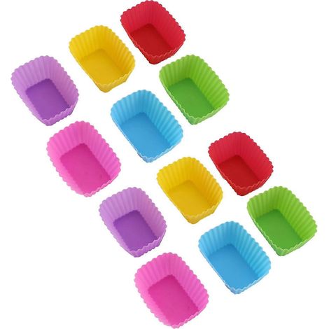 Moules à cupcakes en silicone Jikaixiang, réutilisables, résistants aux hautes températures, de qualité alimentaire, parfaits pour les passionnés de pâtisserie. (1/5)