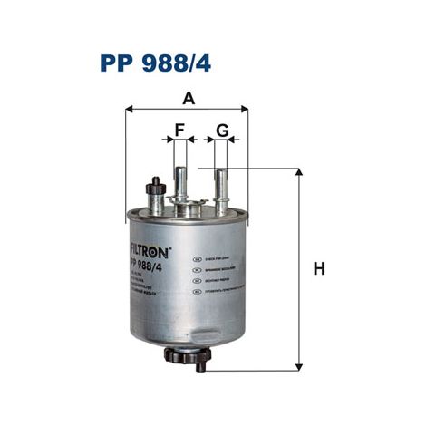 Kraftstofffilter PP988/4 Filtron