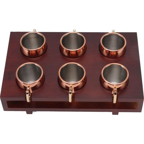 Lot de 2 mugs Mule en acier inoxydable, 60 ml, résistants à la corrosion, faciles à nettoyer, isolants, avec présentoir pour bar. (1/5)