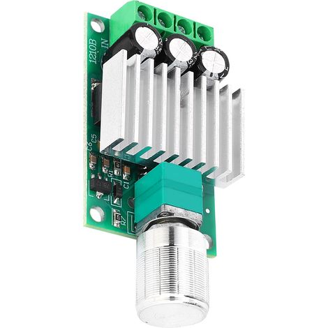 Hochleistungs-PWM-Gleichstrommotor-Drehzahlregler 12V/24V/10A mit Temperaturdimmschalter (1/5)