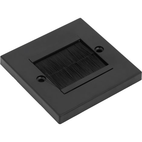 Brosse anti-poussière pour câble, plaque murale, cache-prise, panneau de montage (noir) (1/5)
