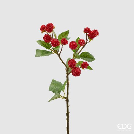 EDG Enzo De Gasperi More Ramo x15 H 40 Cm Pianta Artificiale Rosso Scuro