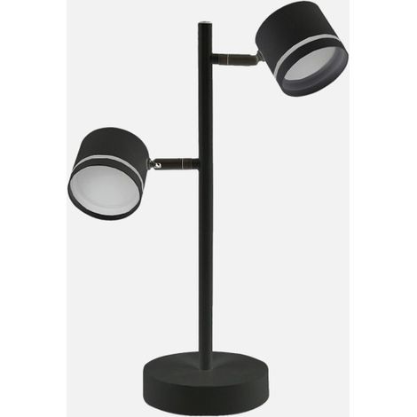 Lámpara de sobremesa Ortiga 2L Negro 18w