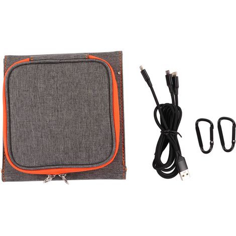 Chargeur Solaire 10W 5V Pliable Monocristallin USB pour Randonnée Camping Voyage Extérieur (1/5)