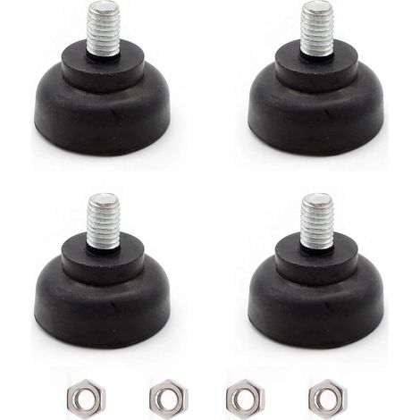 Lot de 4 amortisseurs de vibrations M8 avec contre-écrous Pieds réglables (1/5)