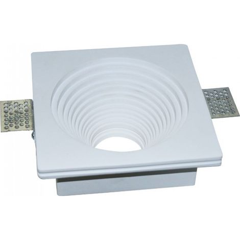 V-TAC VT-867 Portafaretto LED da Incasso Quadrato o Rotondo GU10 e GU5.3 (MR16) Corpo in Gesso Bianco - SKU 3151-SKU 3152  TONDO