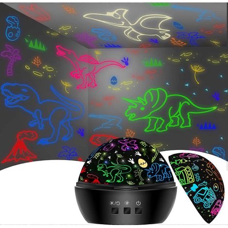Veilleuse dinosaure pour garçons de 3 à 8 ans, projecteur dinosaure 2 en 1 pour enfants de 2 à 10 ans, cadeau idéal pour garçons et filles, parfait pour Noël, Pâques et les anniversaires. (1/5)