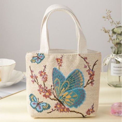 Sac Fourre-tout - Toile - Pour Courses Et Quotidien - Bandoulière Réglable - 15 x 18 x 7 cm - 1 Pièce (1/4)