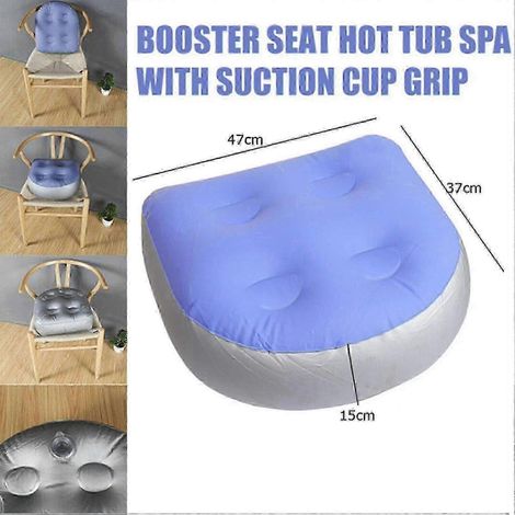 Rehausseur gonflable avec coussin et ventouses pour dossier de chaise, coussin gonflable de spa pour adultes et enfants (1/2)