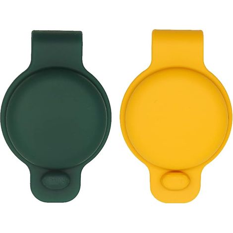 2 housses de protection anti-perte en silicone pour chien et chat (jaune mangue/vert olive)