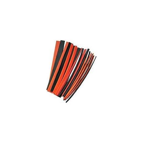 Sinuslive Fundas Termoretráctiles Rojo Negro 20 cm 20 piezas