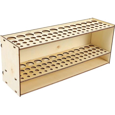Rangement pour pinceaux de peinture, porte-stylos en bois, organisateur de rangement pour stylos-25x10x7cm-Light Yellow (1/4)