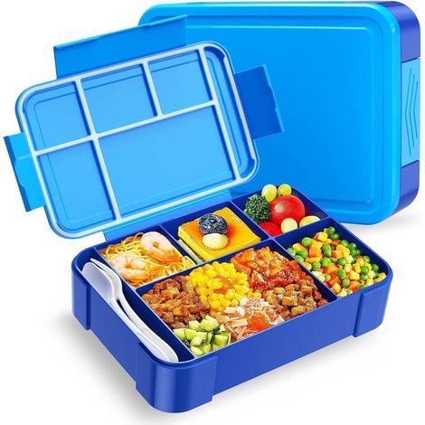 WayEee Brotdose Kinder Lunchbox mit Fächern 1330ml Auslaufsicher für Schule und (1/5)
