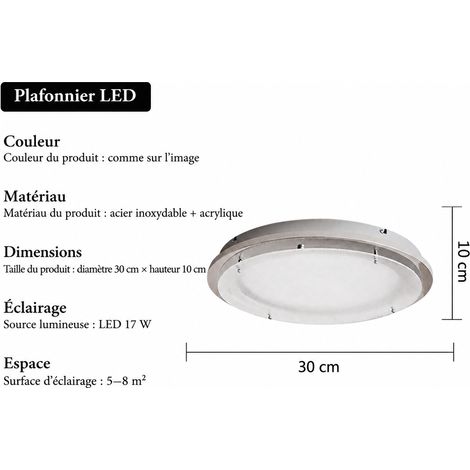Plafonnier verre Bauhaus chrome 30 cm gradation continue connecté à l'application Mijia spectre complet 1 kg – Livraison gratuite