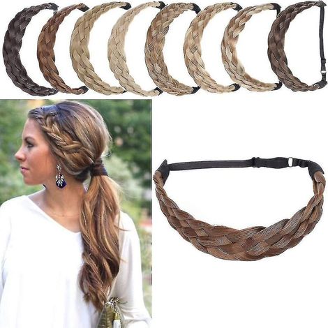 Sego geflochtene Haarverlängerungen, verstellbares Haarband, elastisch, Beauty-Accessoire für Damen – Größe S – hellbraun (1/5)