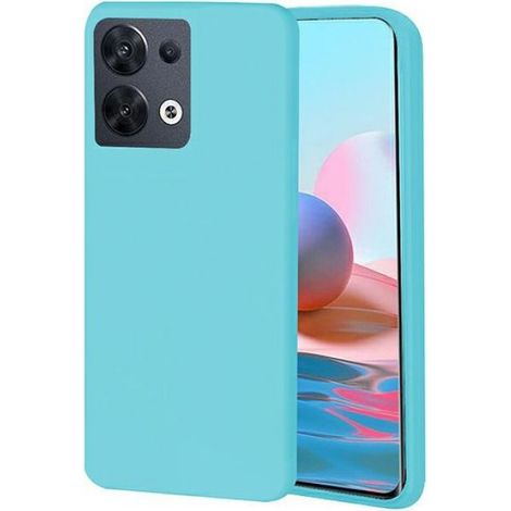 Coque Pour Oppo Reno 8 - Plastique Durable - Compatible Exacte - Bleu - 1 Pièce (1/2)