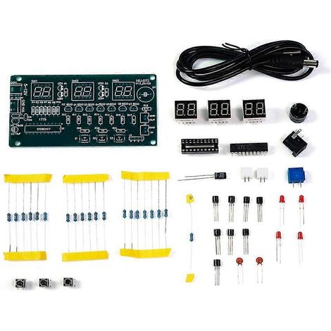 Kits de montage d'horloge électronique à tube numérique avec affichage LED, modules et composants électroniques, 5 V-12 V CC (1/5)