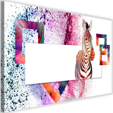 Tableau sur toile Animaux zèbres 90x60 (1/5)