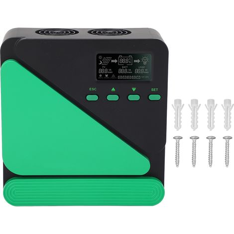 Contrôleur de Charge solaire MPPT 12V 24V, régulateur de panneau automatique avec écran LCD rétroéclairé, double Port USB 5V 3A 40A (1/5)