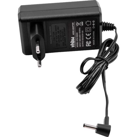 Vhbw – Adaptateur secteur compatible Google Home – Câble 142 cm – Entrée AC 100-240V – Sortie DC 16,5V/2A – Prise euro coudée